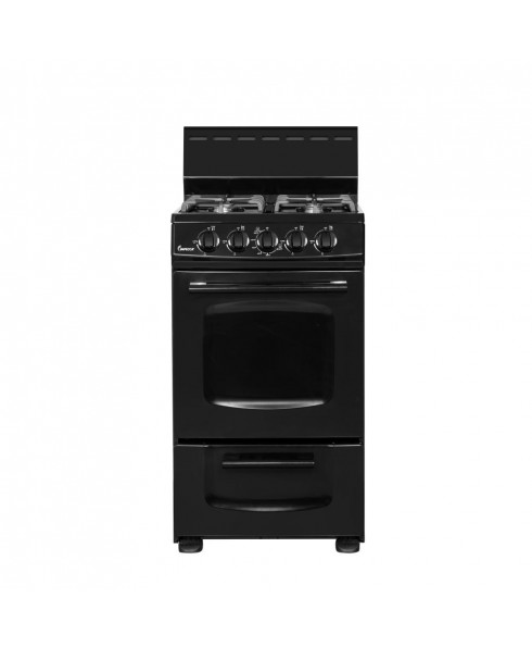 24” Gas Range, Black