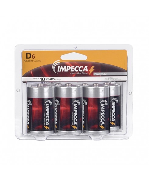 Alkaline D LR20 Platinum Batteries 6-Pack