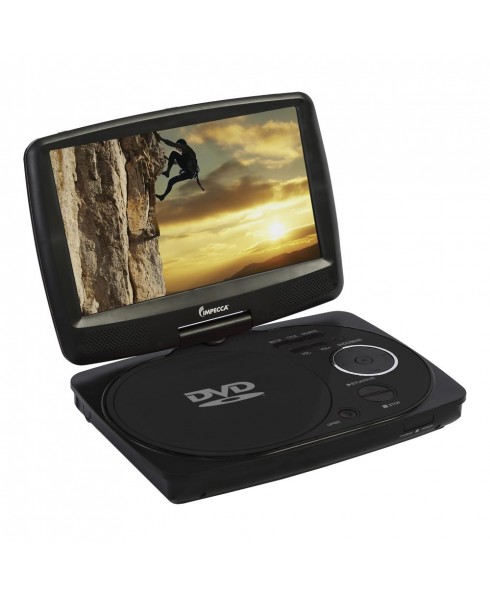 Impecca 9" Swivel Portable DVD Player, Black