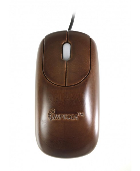 Custom Carved Designer Bamboo Mouse Espresso Color