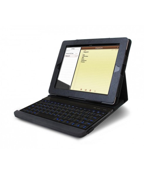 Detachable Illuminated Wireless Keyboard & Protective Case/Stand for iPad 1, 2, 3, 4th generations (30 pin)