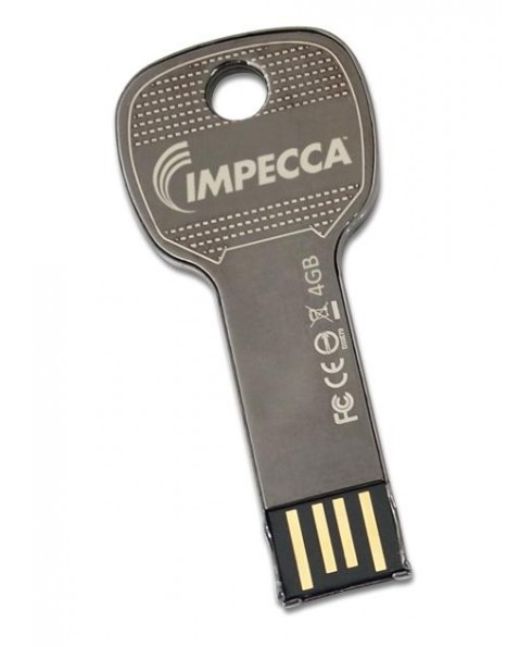 4GB USB Key Drive - Black Metallic