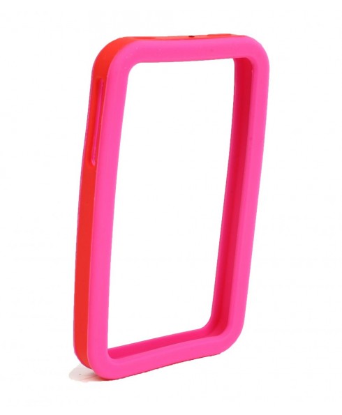 IPS226 Secure Grip Rubber Bumper Frame for iPhone 4™ <em>Dual Color</em> - Pink/Red