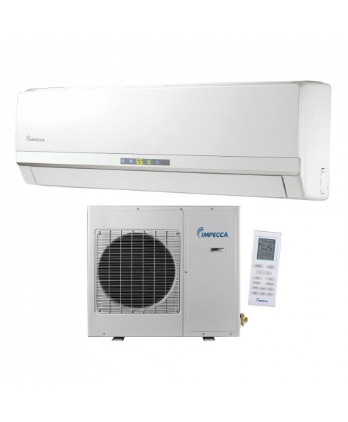 9,000 BTU Ductless Heat & Cool Indoor & Outdoor Wall Mounted Split Unit Combination with Inverter Technology