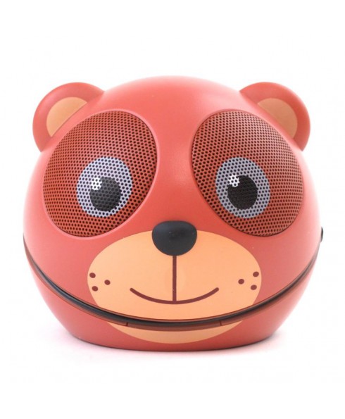 Zoo-Tunes Compact Portable Character Stereo Speaker,  Cocoa the Bear 