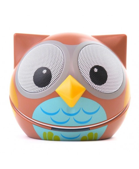 Zoo-Tunes Compact Portable Character Stereo Speaker, Ogle-the-Owl 