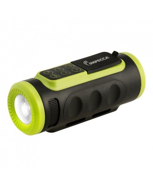 Impecca Bluetooth Bicycle Speaker with Headlight - Green
