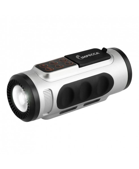 Impecca Bluetooth Bicycle Speaker with Headlight - Silver