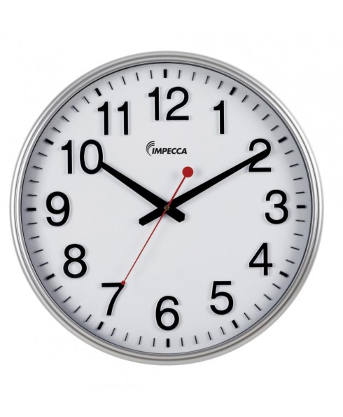 Silent Movement 18-inch Wall Clock - Silver