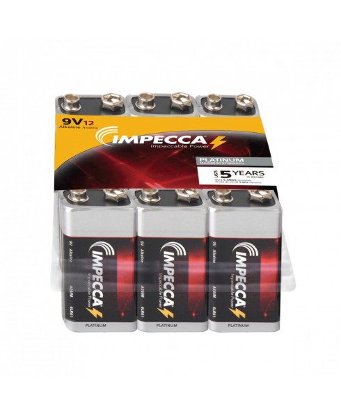 Alkaline 9-Volt 6LR61 Platinum Batteries 12-Pack