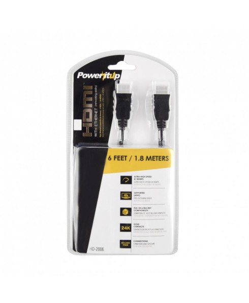 Power-It-Up 10 Pack 6ft. HDMI V2.0 Cable with Ethernet