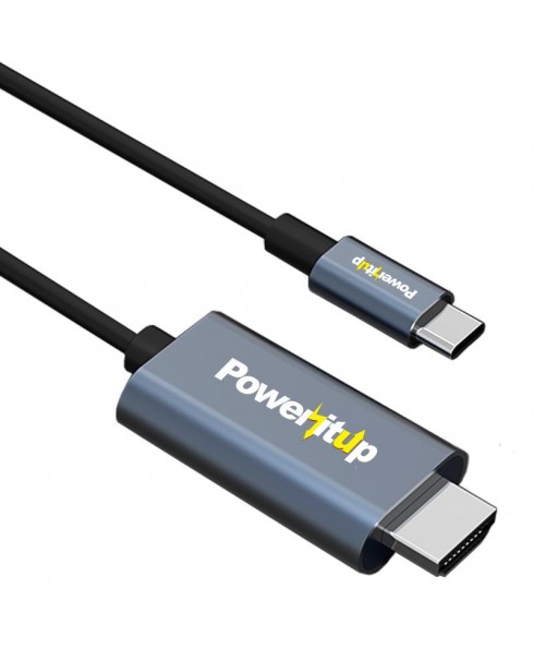 PowerItUp USB-C to HDMI 4K High Speed Cable, 6FT