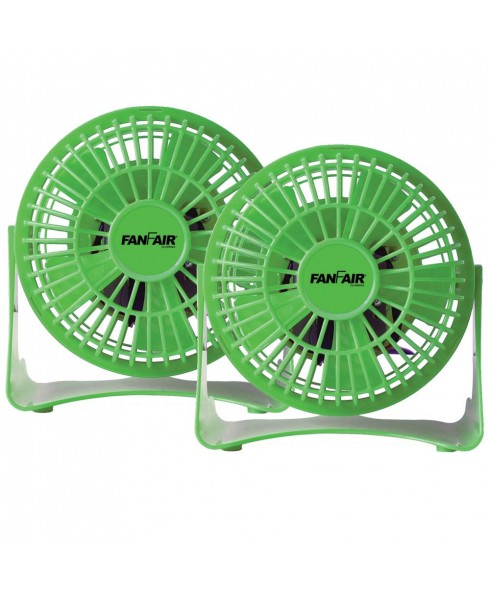 4-inch Personal Desk Fan (Green) x2