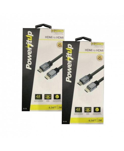 8K HDMI 2.1 Ultra High Speed Certified Cable, 6.5FT - 2 Pack