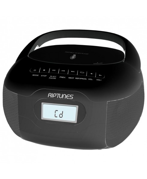 CD MP3 BOOMBOX with Bluetooth Aux-in USB, Phones jack, AC/DC Powered  Kosher with No Radio - Black