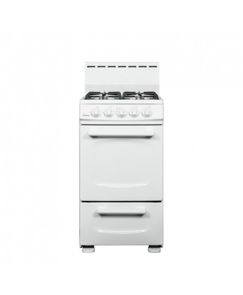20” Gas Range, White
