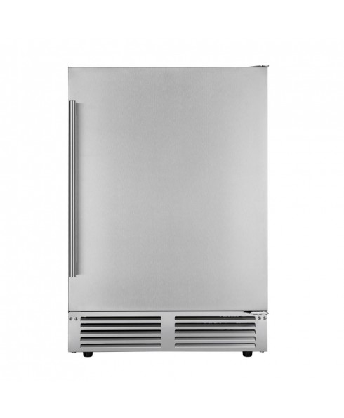 5.1 Cu. Ft. Built-In, Under Counter, Fan Forced Refrigerator, Solid Stainless Steel with Handle