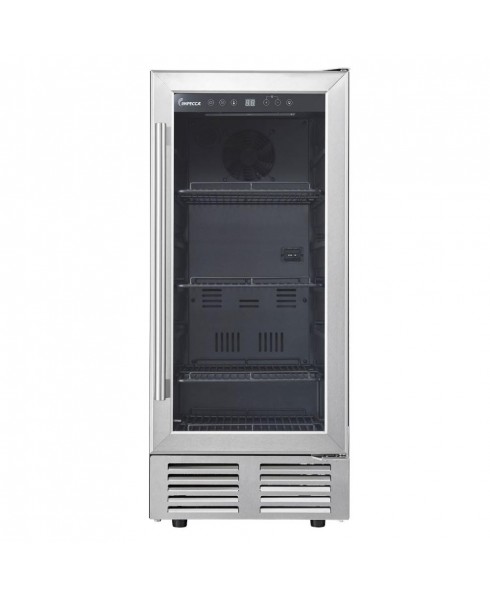 15” 83-Can Capacity Built-in or Freestanding Beverage Cooler Stainless Steel & Glass Door with Handle