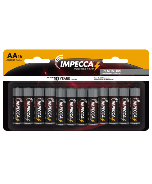 Alkaline AA LR06 Platinum Batteries 16-Pack