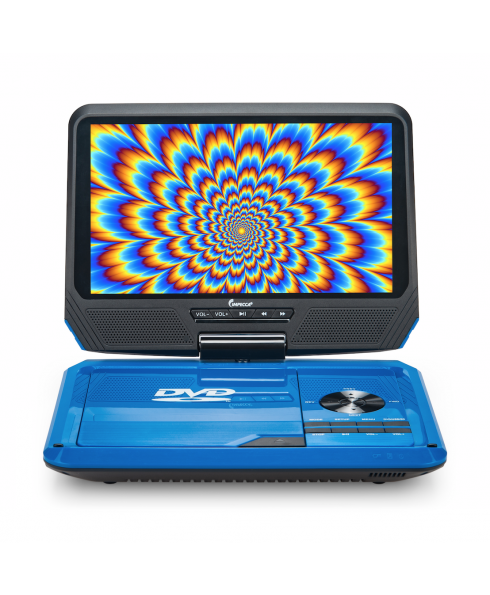 Impecca 9" 270° Swivel Screen Portable DVD Player, Blue