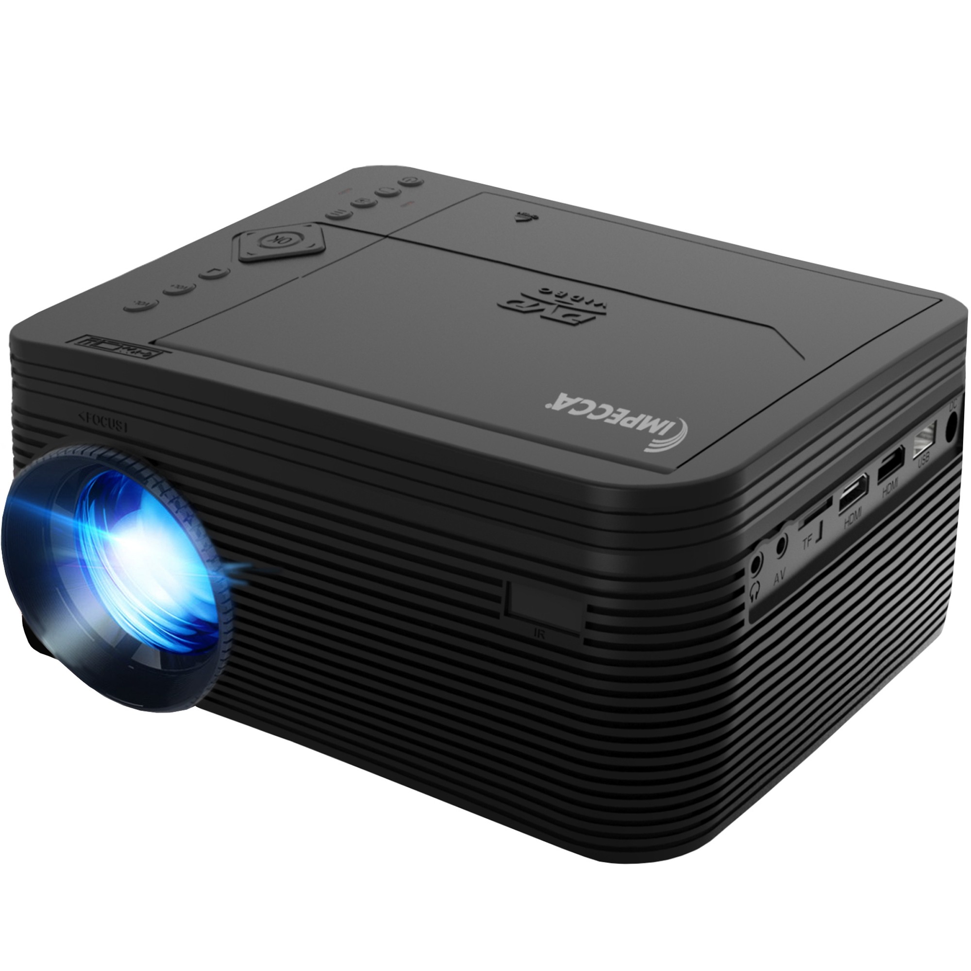 Pludselig nedstigning surfing bitter LED Home Theatre Projector with DVD (Black)