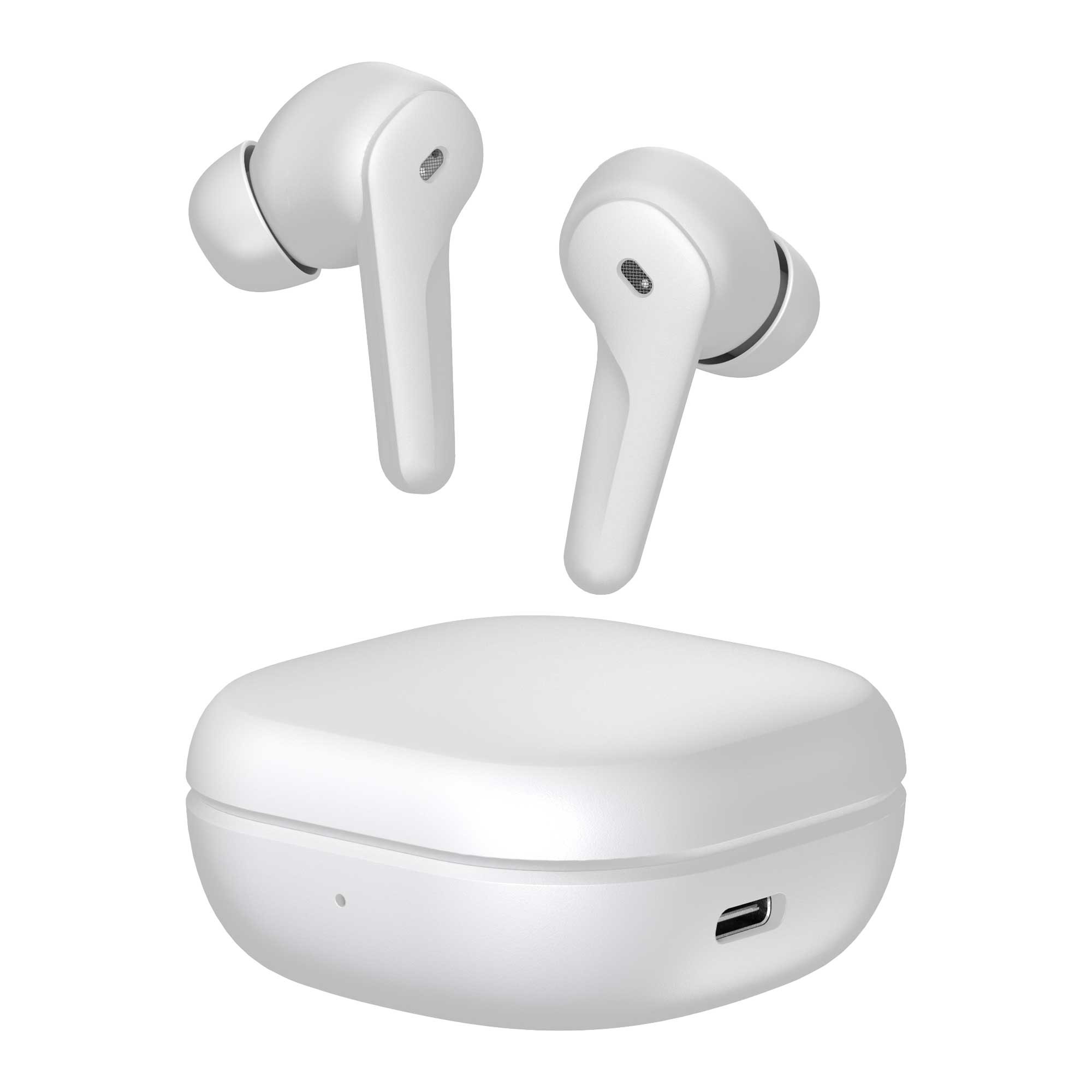 True Wireless Noise Canceling Earbuds with Charging Case (EB504BTW) - White