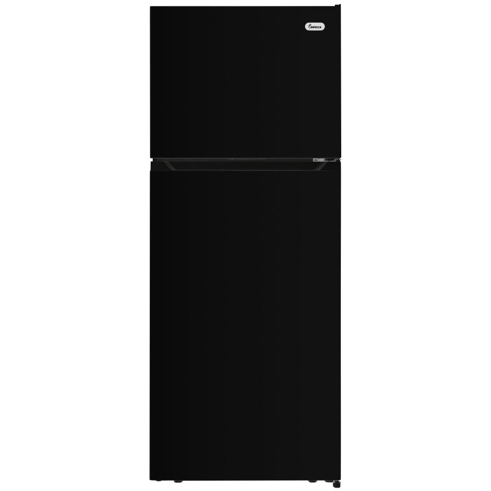 Black apartment refrigerator top