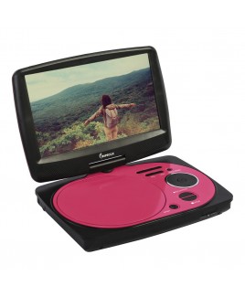 Impecca 9" Swivel Portable DVD Player, Pink