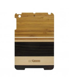 Eco Shield Natural Wood Case for iPad Mini, Forest Roots (made of Walnut+Maple+Ebony Wood)