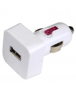 Impecca 10-Watt USB Car Adapter, White