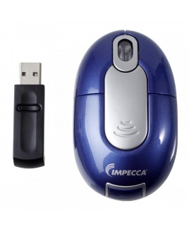Wireless Optical Mouse Blue with Silver Trim