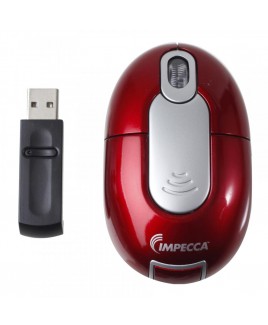 Wireless Optical Mouse Red/Silver