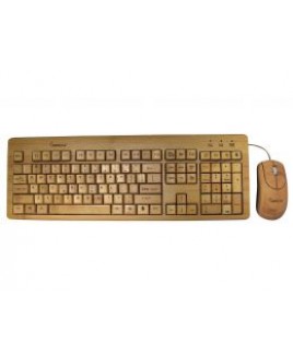Full Bamboo Custom Carved Designer Keyboard and Mouse Combo