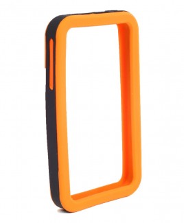 IPS226 Secure Grip Rubber Bumper Frame for iPhone 4™ <em>Dual Color</em> - Orange/Black