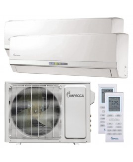 Flex Series Two Wall-Mounted Indoor Ductless Split Units, and 18,000 BTU Outdoor Unit with Inverter Technology