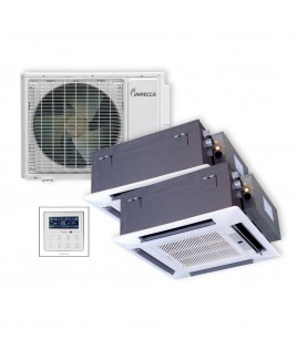 Flex Series Two Ceiling Cassette Indoor Ductless Split Units, and 29,000 BTU Outdoor Unit with Inverter Technology
