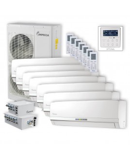 Flex Series 7 Wall-Mounted Indoor Ductless Split Units, and 52,900 BTU Outdoor Unit with Inverter Technology
