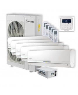 Flex Series 5 Wall-Mounted Indoor Ductless Split Units, and 52,900 BTU Outdoor Unit with Inverter Technology