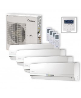 Flex Series 4 Wall-Mounted Indoor Ductless Split Units, and 39,000 BTU Outdoor Unit with Inverter Technology
