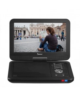 Impecca  10.1" Portable DVD Player with Swivel Screen, Jet Black Glaze