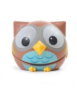 Zoo-Tunes Compact Portable Bluetooth Stereo Speaker, Ogle the Owl