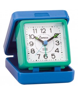 Travel Beep Alarm Clock, Blue/Green