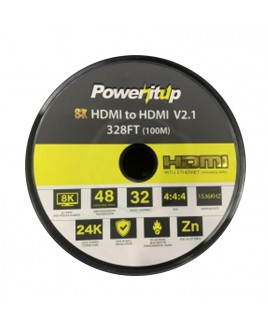 Power It Up PowerItUp 328FT 8K HDMI 2.1 Ultra High Speed Active Optical Cable