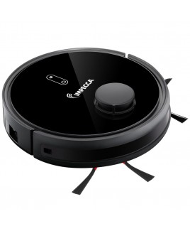 Robot Vacuum & Mop with Dual Motors and LED Headlights - Black