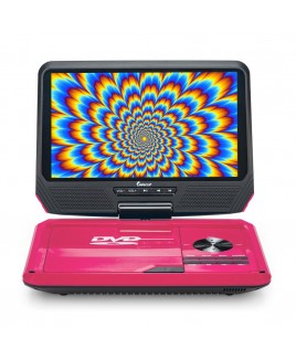 9-inch 270° Swivel Screen Portable DVD Player - Pink