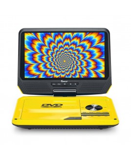 9-inch 270° Swivel Screen Portable DVD Player - Yellow