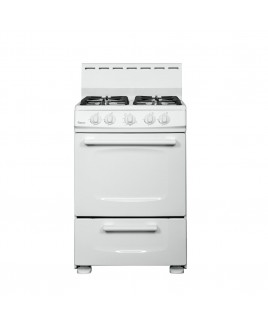 24” Gas Range, White