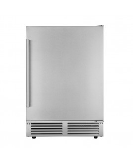 5.1 Cu. Ft. Built-In, Under Counter, Fan Forced Refrigerator, Solid Stainless Steel with Handle
