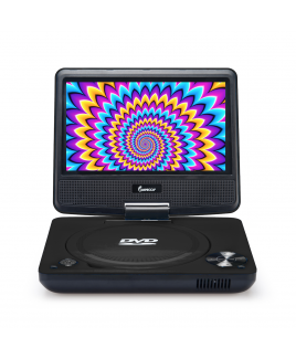 Impecca 7" 270° Swivel Screen Portable DVD Player, Black