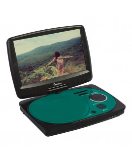 Impecca 9" Swivel Portable DVD Player, Teal